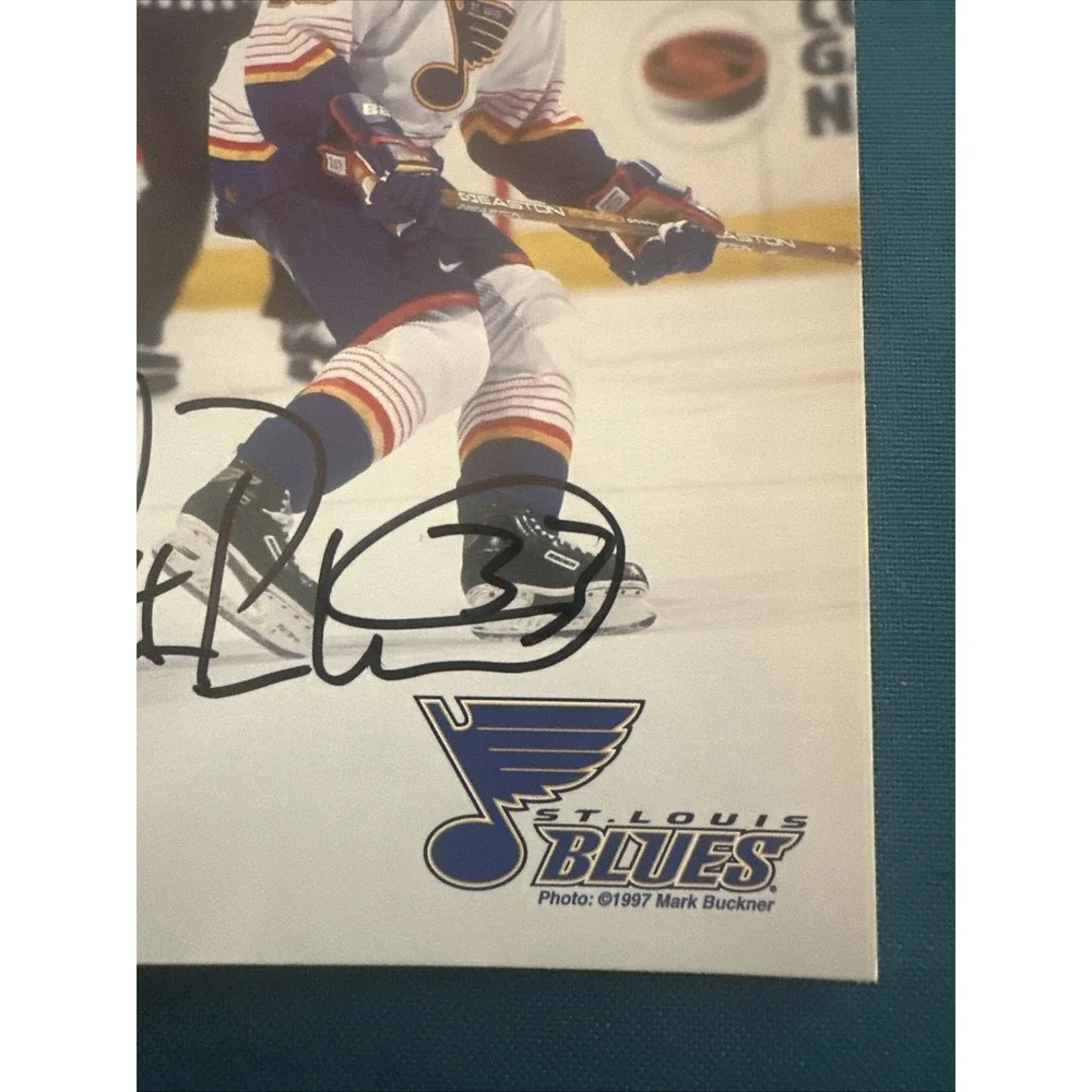 1997 Scott Pellerin Autographed Card #33 St Louis Blues 4x6